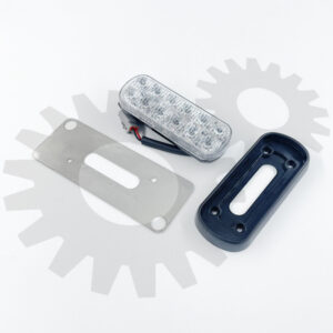 Amber LED Warning Lamp (c/w Deutsch connector + plate)